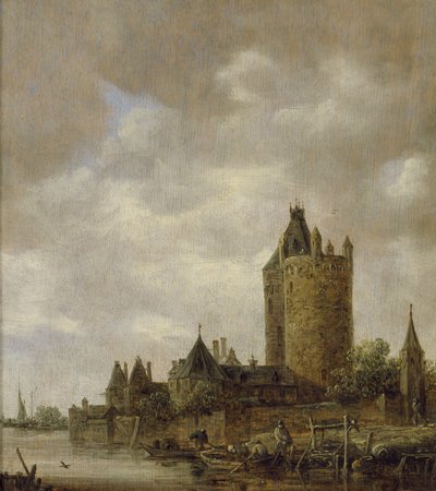 Eine Burg an einem Fluss, 1647 von Jan Josephsz van Goyen